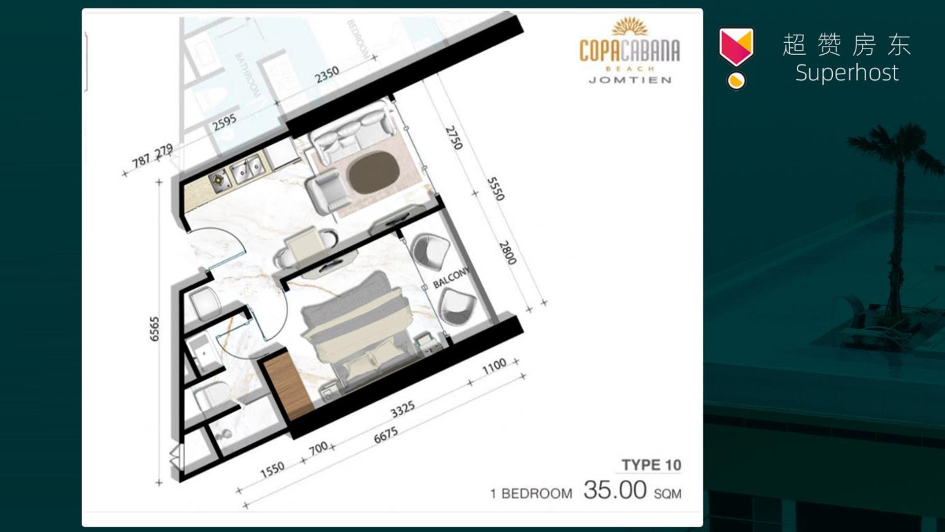 Appartamento The Astra Sky River Jomtien Beach Camera foto